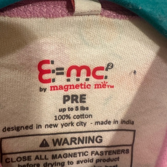 💙5/$25💙 E=MC2 Footie Preemie NWT - Picture 2 of 3
